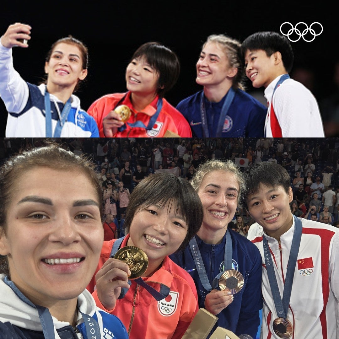 レスリング女子メダリストが大集結！仲良しセルフィーが「みんな可愛い！」と話題に