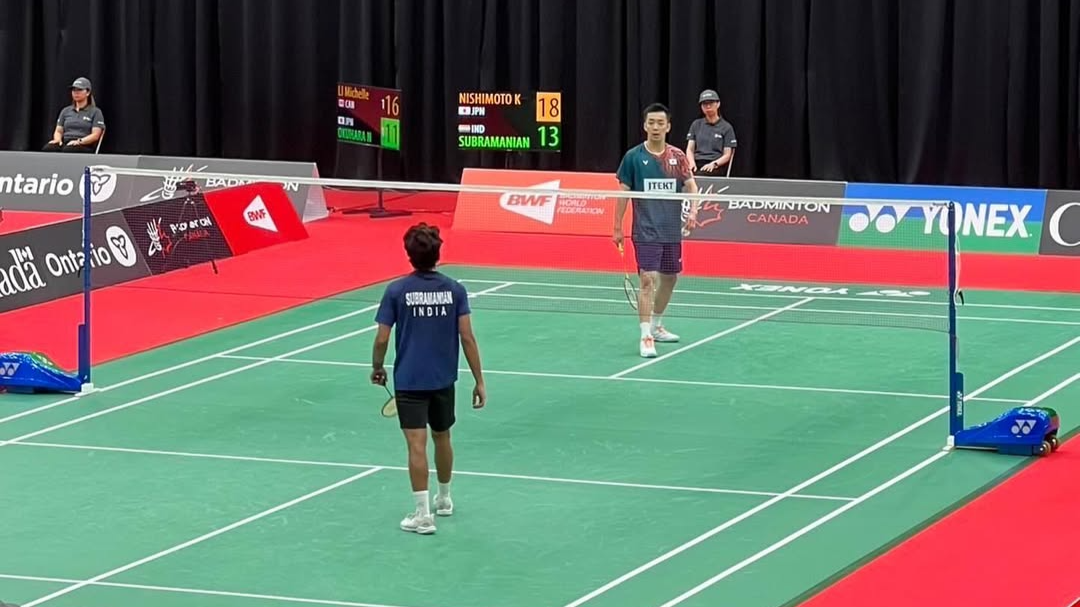 バドミントン・西本拳太、カナダオープン2025準々決勝を制す　S.シャンカル選手に2-1で勝利