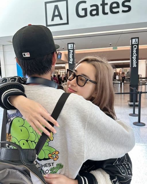 「初寂しい頂きました」モデル・仁香、留学中の息子の休みが終わりエールをおくる！