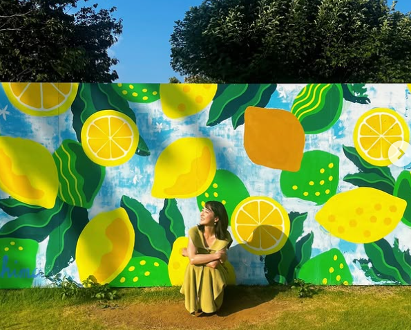 TBS若林有子、初島で仕事兼ダイビング体験　“レモン尽くし”フォトスポットに笑顔弾ける