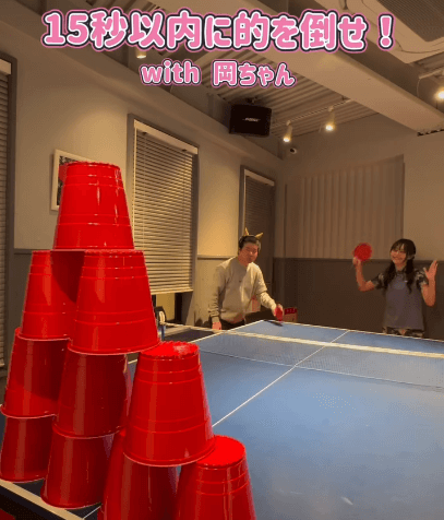 「相変わらず可愛い」卓球美女子の挑戦！15秒位内に的を倒す動画”激烈・スマッシュ”にファン大白熱！