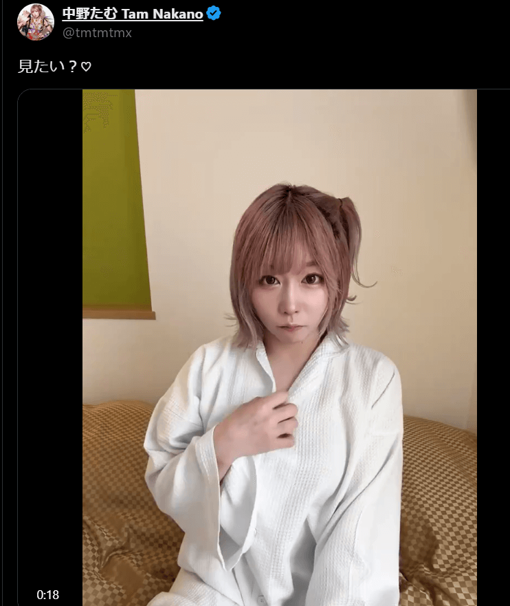 STARDOM 中野たむ、エロカワ告知にファン大興奮！「見たい？♡」