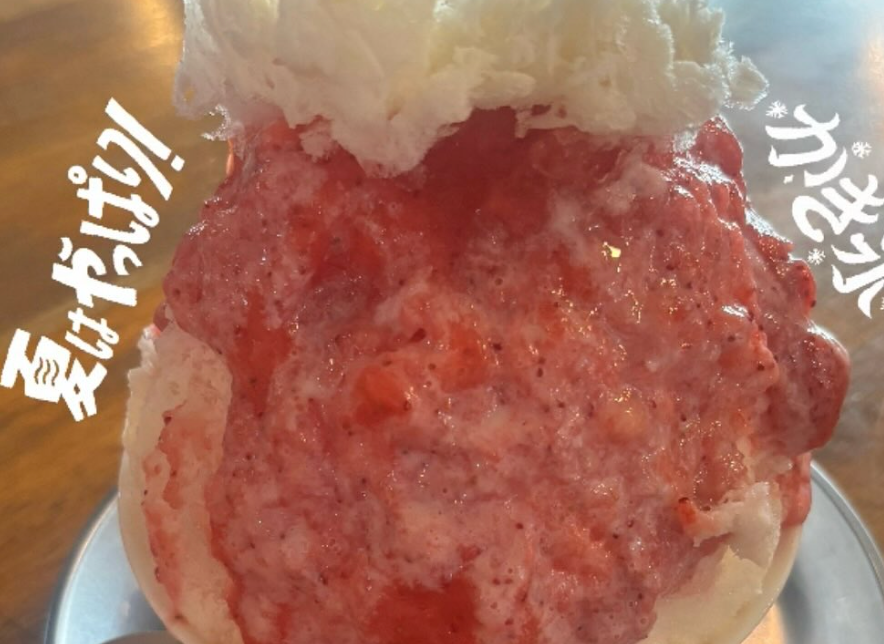 至福スイーツ！HC名古屋・白築麗子が夏の終わりに味わう苺かき氷