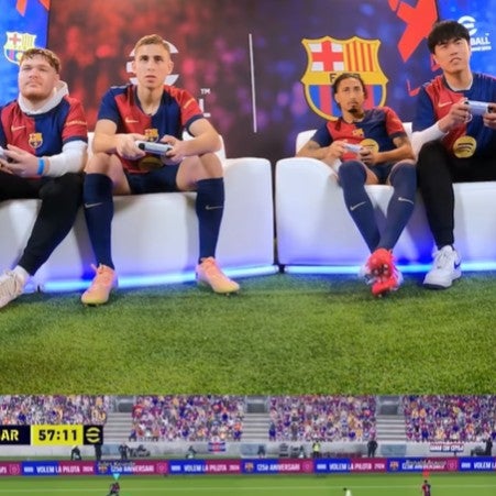 バルセロナのラフィーニャとフェルミンがプロゲーマーとサッカーゲーム対決！軍配はいかに？！