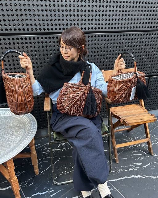生活のたのしみ展石田ゆり子さんカゴバッグ
