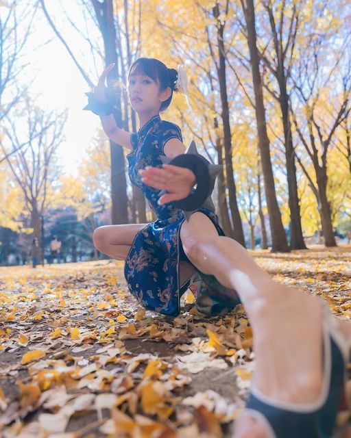 春麗は実在した！？最強アナ・堀江聖夏、ハマり過ぎなチャイナコスでビシっとポーズ！カッコ可愛すぎる姿が話題