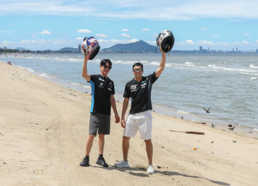 「南国で心身リフレッシュ」卜部和久、日本のレーシングドライバーがバンセンビーチで魅せた“オフの表情”とは？