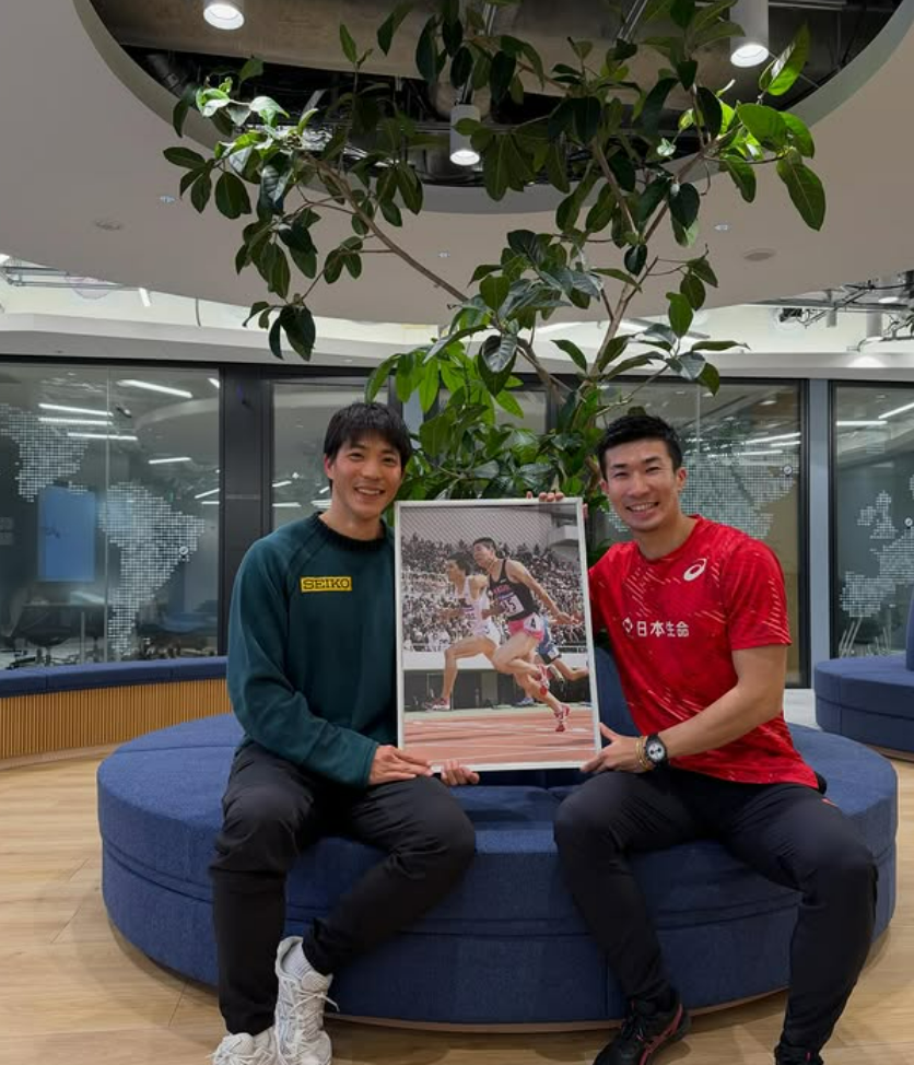 因縁の再会に闘志再燃…桐生祥秀、山縣亮太との2ショットに込めた決意