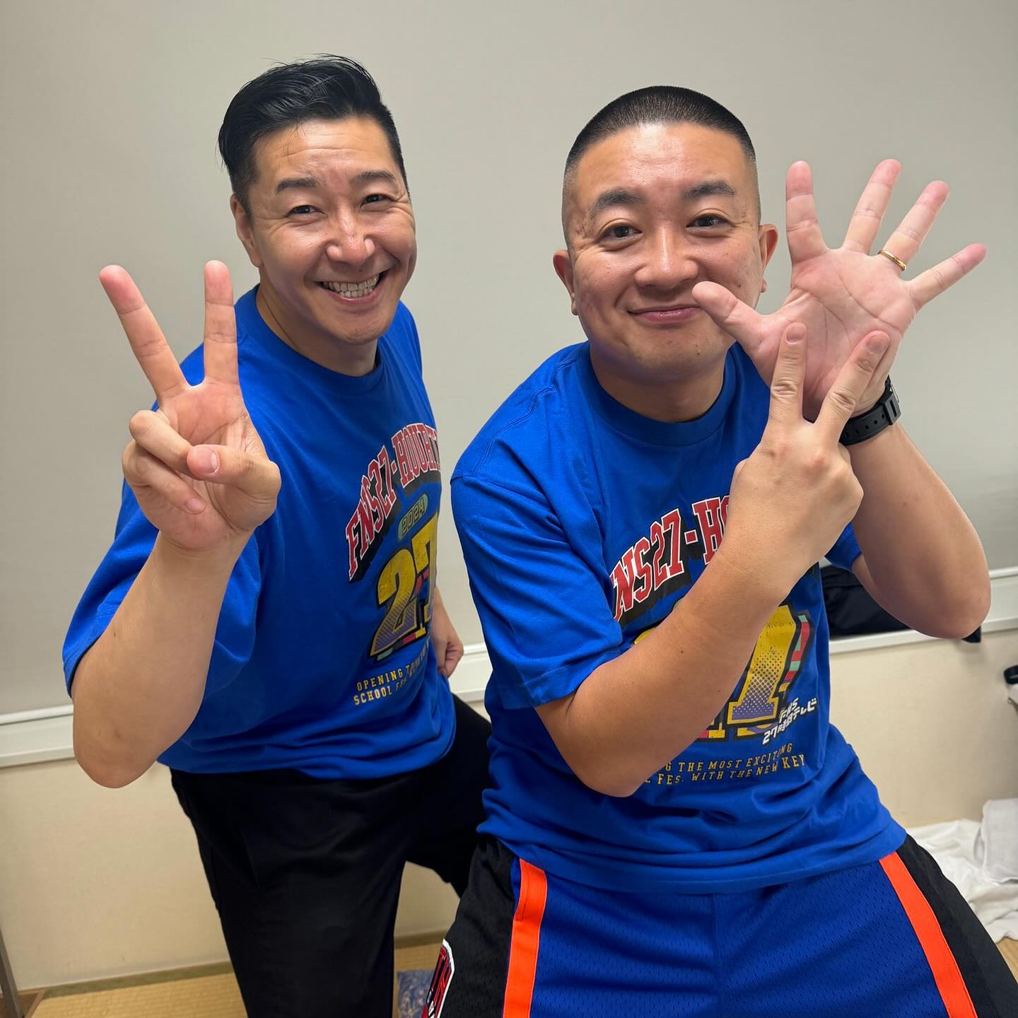 「40オーバーコンビやりきりました！」27時間テレビを完走したチョコプラ長田と松尾の2ショット公開！