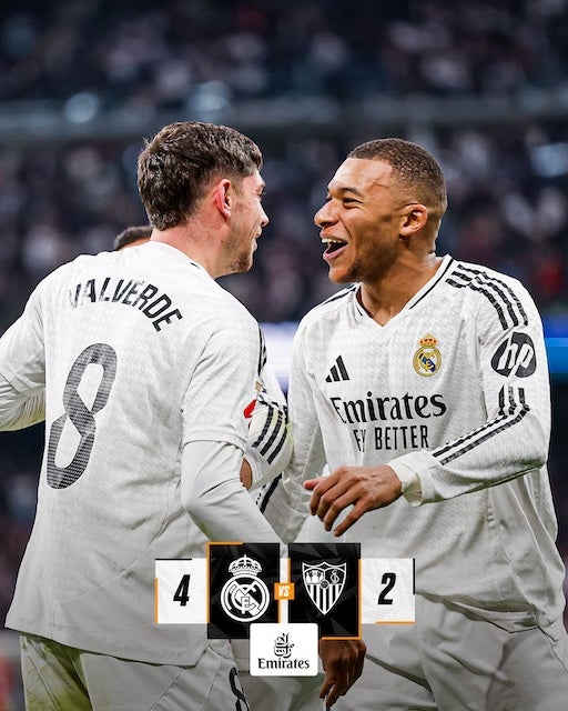 レアル・マドリードが難敵撃破でリーグ2位に浮上！絶好調エンバペら大活躍