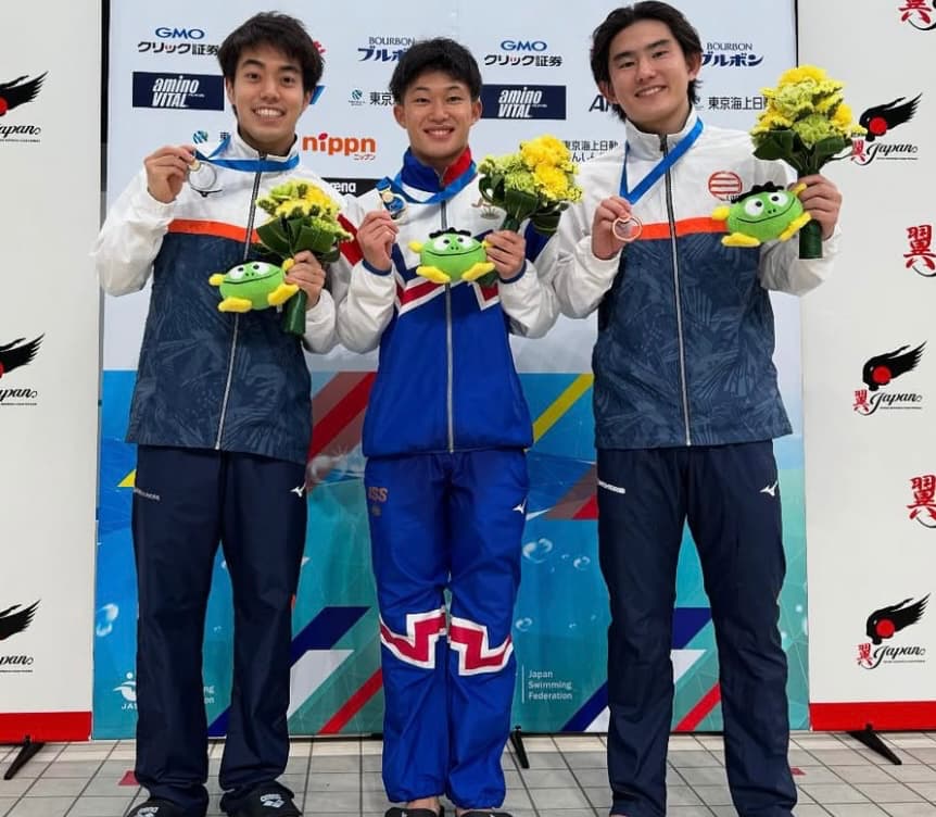 玉井陸斗、シンガポール世界水泳選手権の代表に内定を報告！