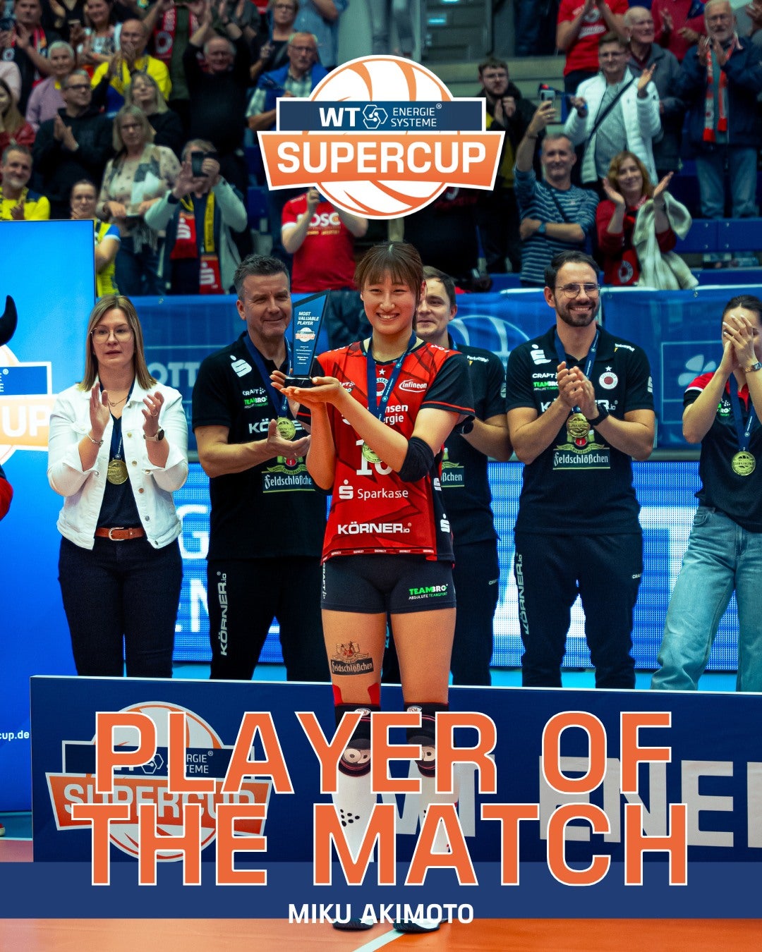 秋本美空がドイツ鮮烈デビュー  スーパーカップで18得点の活躍、POTM受賞