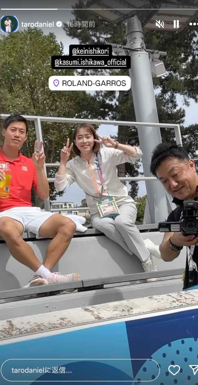 石川佳純&錦織圭の豪華”ダブルピース”ショットが可愛すぎると話題に