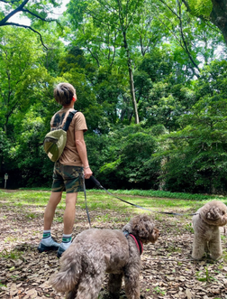 まるで少年のような1枚…木村拓哉と愛犬、自然のなかでの散歩