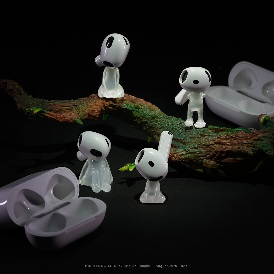 「Airpodsのモチーフってまさか〇〇！？」田中達也の新作ミニチュアがある反響を呼ぶ