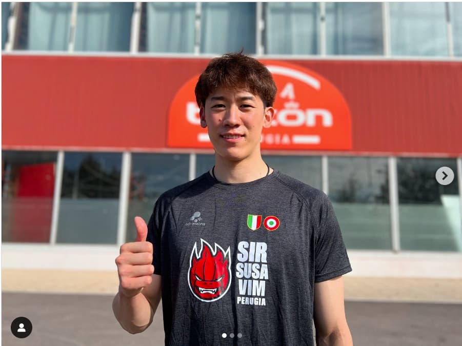 「ペルージャ」石川祐希との合流をインスタグラムにて報告！