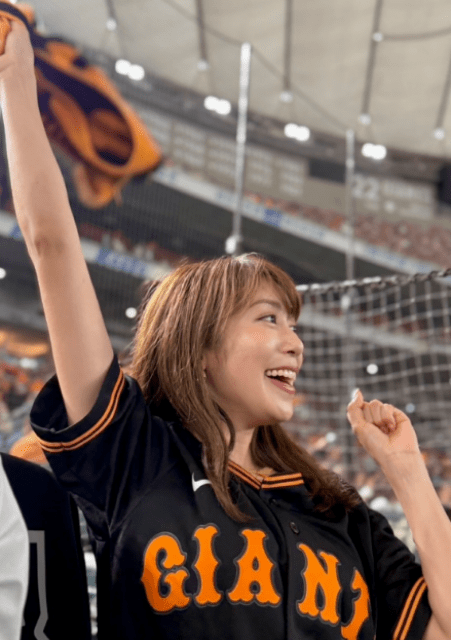 「勝利の女神さまですね」中川安奈、今シーズン2回目のジャイアンツ戦観戦で再度勝利を見届ける！