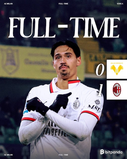 ミランが接戦制しヴェローナに勝利！リーグ戦3試合ぶりの白星にファン歓喜