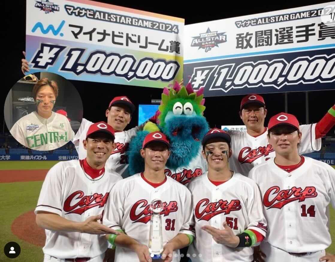 "代走"としても出場した広島のストッパー・栗林良吏がオールスターの舞台裏を明かす