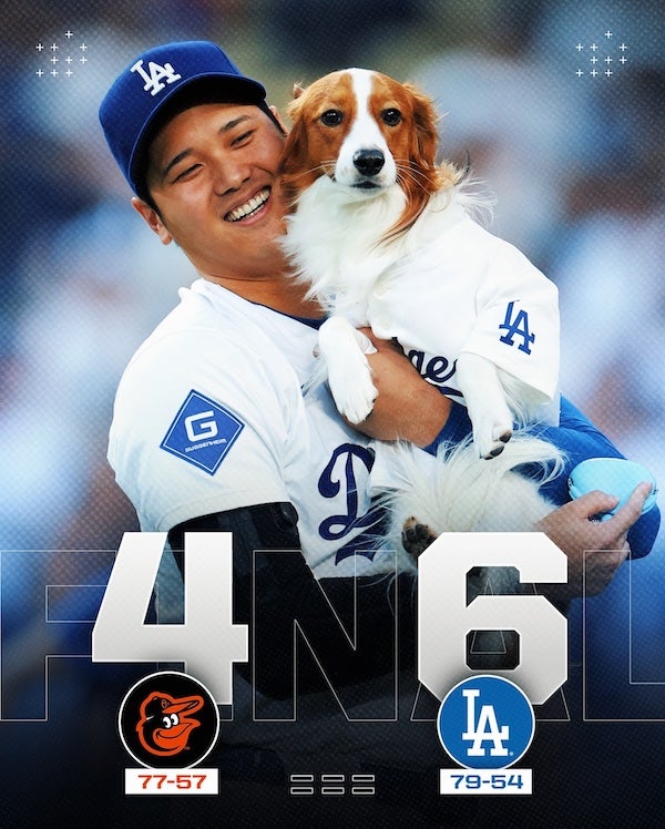 「史上2人目の42-42」から「愛犬デコピンの始球式」まで 話題づくしの一戦に大谷翔平所属ドジャースが勝利