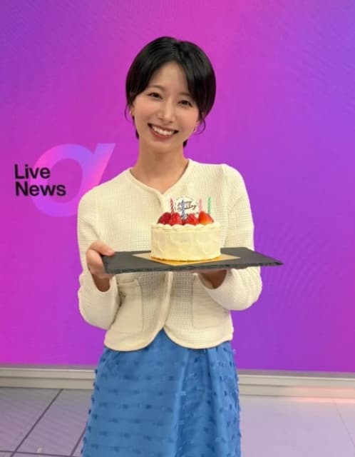 アナウンサー・海老原優香が番組スタッフと誕生日をお祝い！