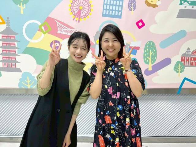 塩見泰子、斉藤雪乃との偶然の再会に笑顔！NHK大阪で心温まるひととき