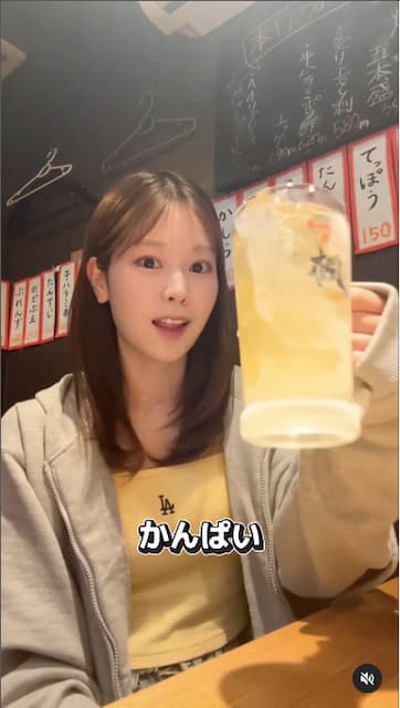 吉川七瀬がひとりはしご酒の様子を投稿！