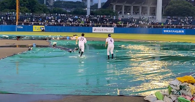 ヤクルト戦 雨天中止も西武から加入の山野辺翔選手がダイビングパフォーマンスで躍動！その様子を実況アナがお届け