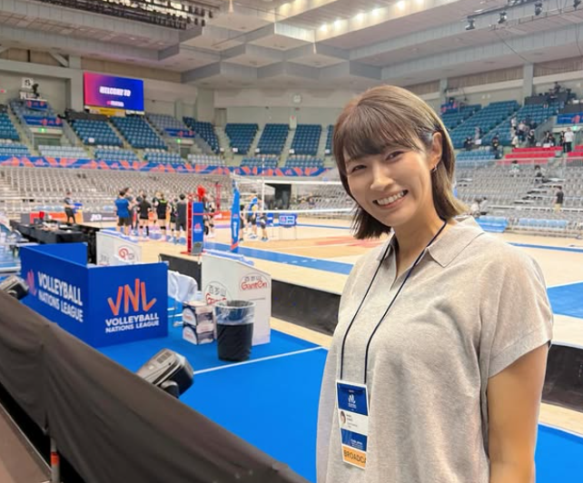 「いよいよ開幕」元日本代表・狩野舞子、VNL日本ラウンド会場でリポーター始動