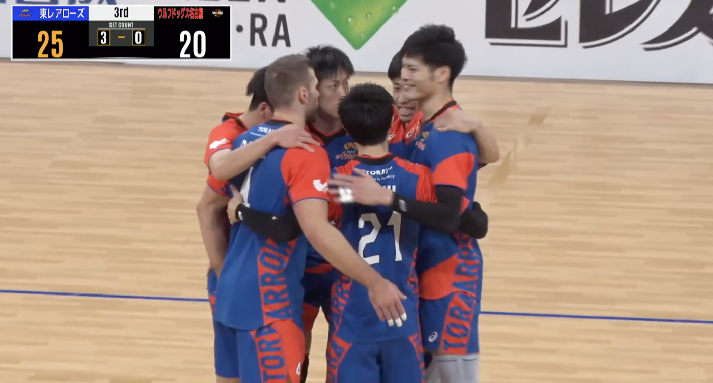 Ｖリーグ男子　ウルフドッグス名古屋 vs. 東レアローズ 2021/11/13【ハイライト】