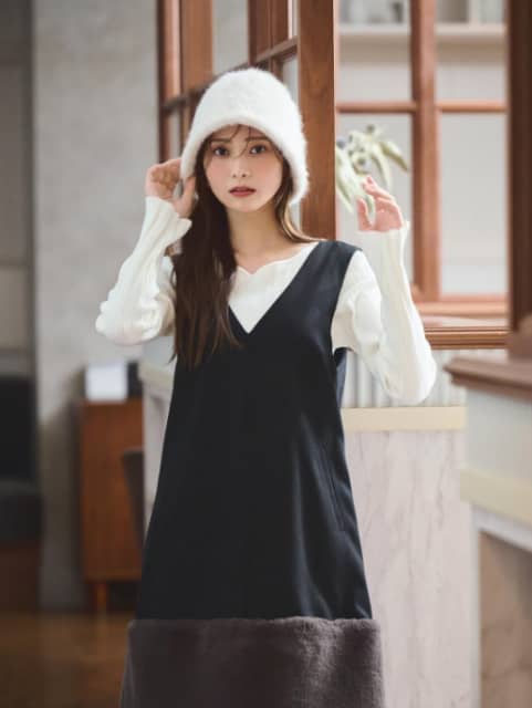 モデル・松川星「ふわモコ帽子」の秋コーデに可愛すぎるの声続出！