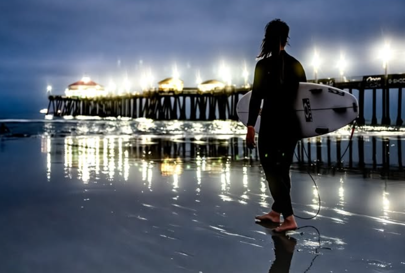 夜の浜辺で気合注入！都筑有夢路、USオープン前夜の静かな闘志