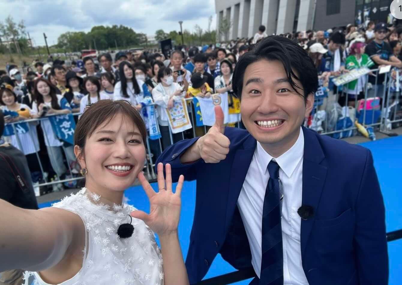 “神スイング”稲村亜美　エスコンフィールドでオールスターを満喫！