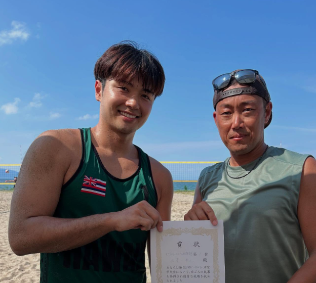 滋賀代表としてビーチバレージャパンへ参戦　山本龍が汗と笑顔の予選突破を報告