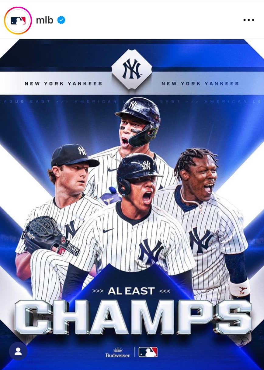 ヤンキースが2年ぶりの地区優勝