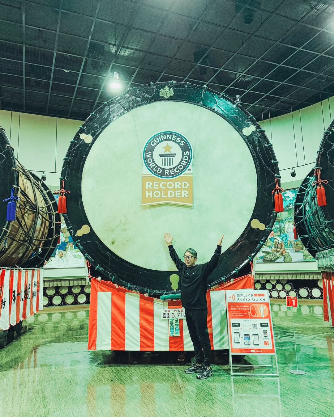 「スケールが別次元」石川雅規、ギネス認定の大太鼓に大興奮「迫力がすごい」