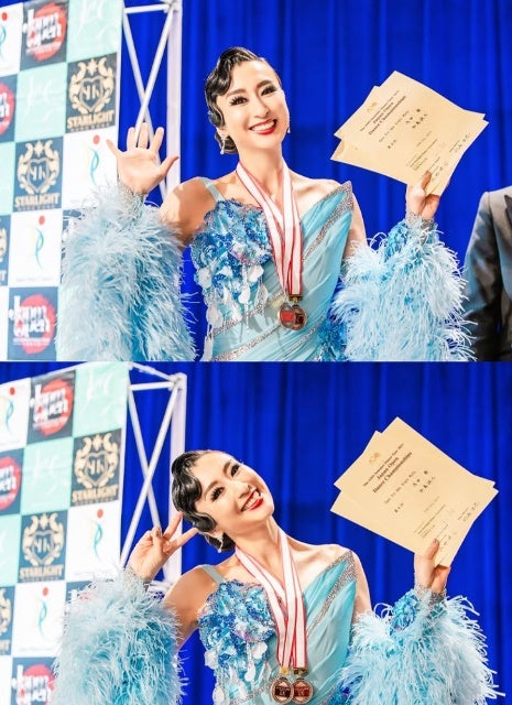 歓喜！浅田舞、𝖩𝖠𝖯𝖠𝖭 𝖮𝖯𝖤𝖭 𝟤𝟢𝟤𝟧 ボールルーム初挑戦で堂々の表彰台