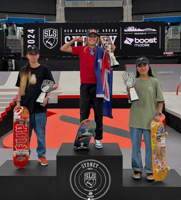 スケボー中山楓奈　シドニーの大会で3位入賞！