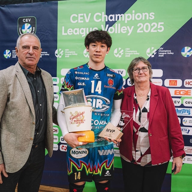 ペルージャ石川祐希がMVPを獲得！両チーム最多となる15得点をあげ勝利に貢献