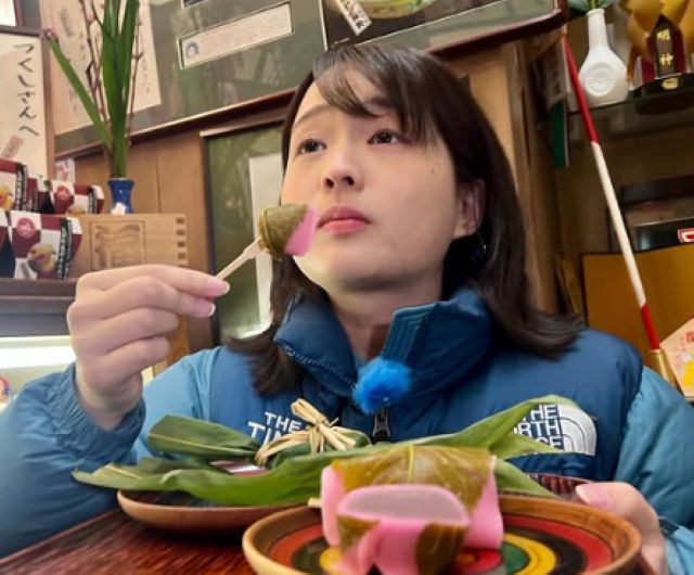桃の節句にぴったり！TBSアナウンサー篠原梨菜が老舗和菓子店のスイーツを堪能