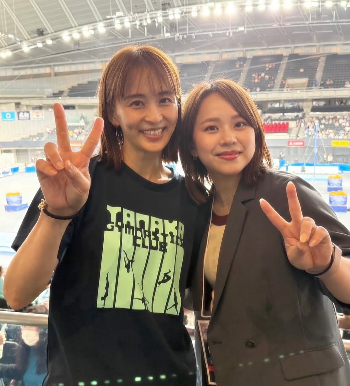 「可愛いツーショット」田中理恵＆村上茉愛、日体大OGコンビショットにファン歓喜！