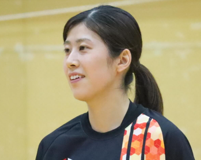 爽やかショット！岡山シーガルズ選手 公開練習で輝く一瞬