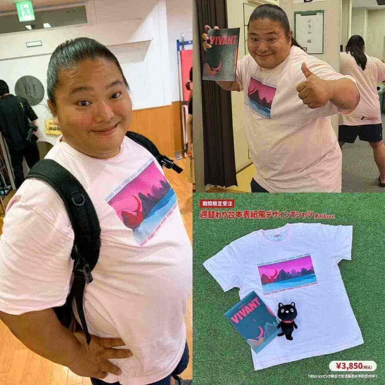 富栄ドラム 『VIVANT』台本デザインTシャツとLINEスタンプ発売を告知！