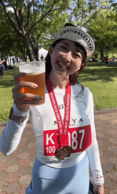 「ビールおいしかったなぁ〜っ」長谷川朋加、