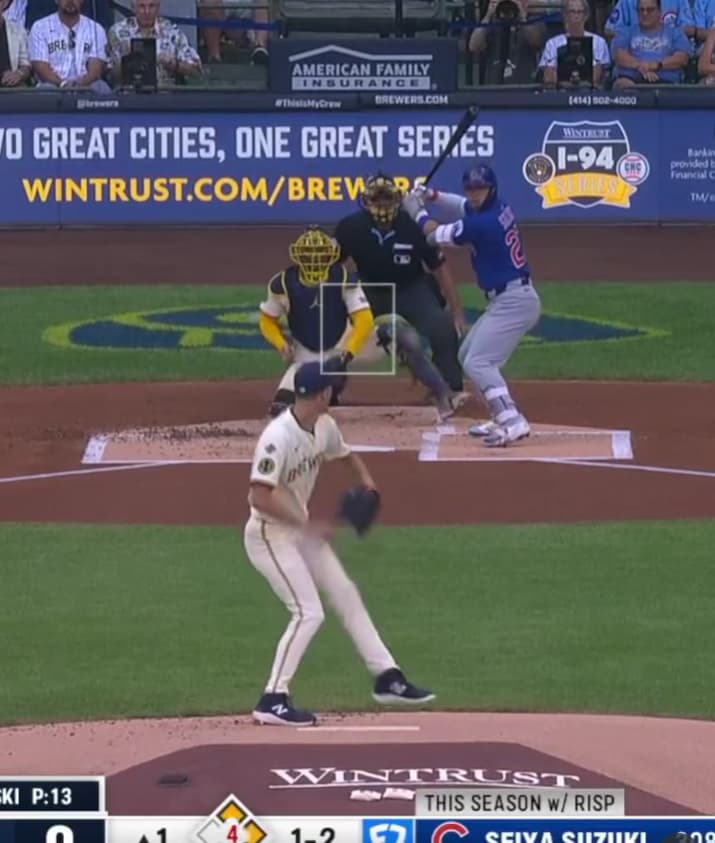 カブス鈴木誠也、首位攻防戦の初回にピッチャー強襲のヒットでチームの3点先制に貢献！