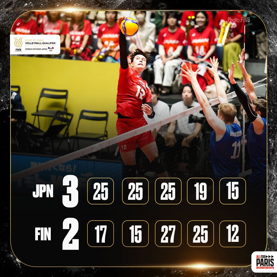 🏐🇯🇵男子バレー日本代表、勝利を報告❗️「初戦勝利おめでとう🎉🎉」