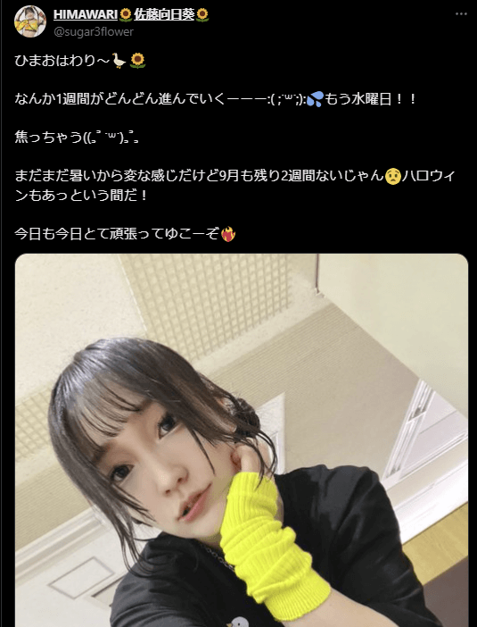 東京女子プロレス 佐藤向日葵、元気いっぱいの「ひまおはわり」投稿でファンを魅了！