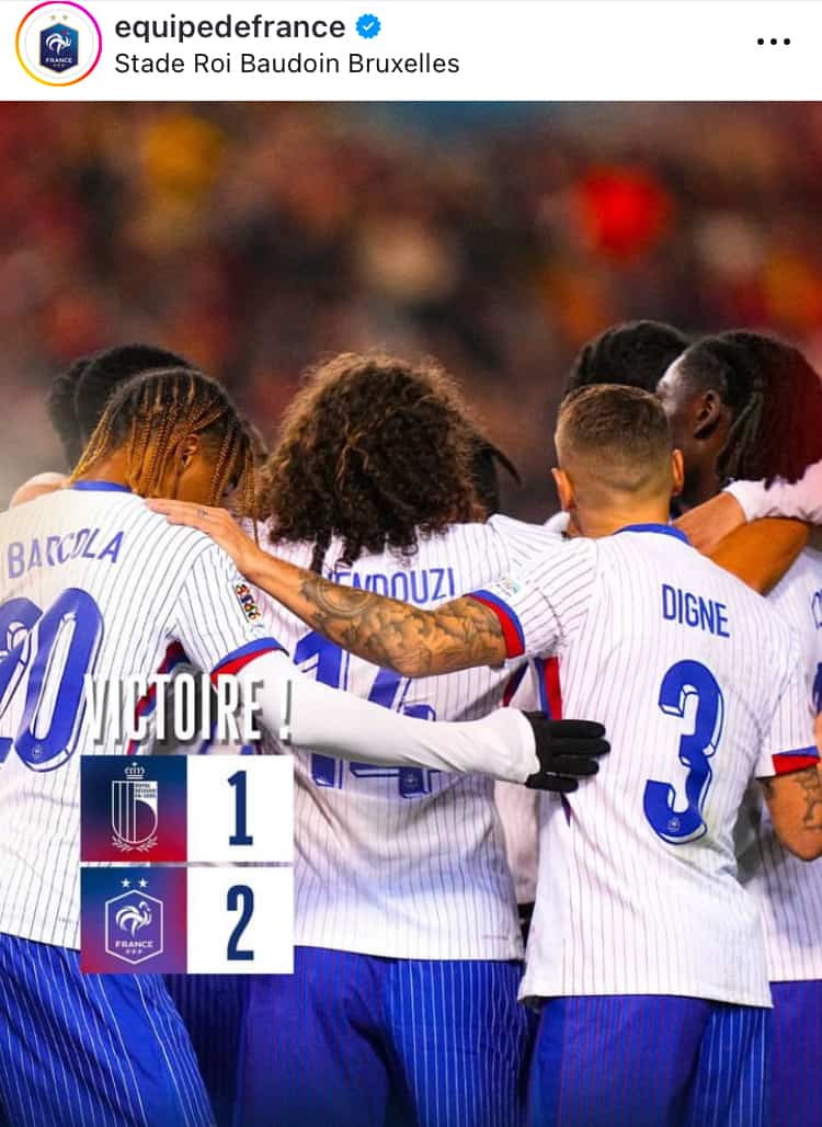 フランス、ベルギーに2-1で勝利！ランダル・コロ・ムアニの活躍で10人のフランスが耐え抜く
