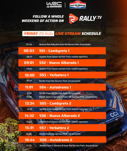 「WRCパラグアイ開幕」熱狂必至の金曜スケジュール公開！