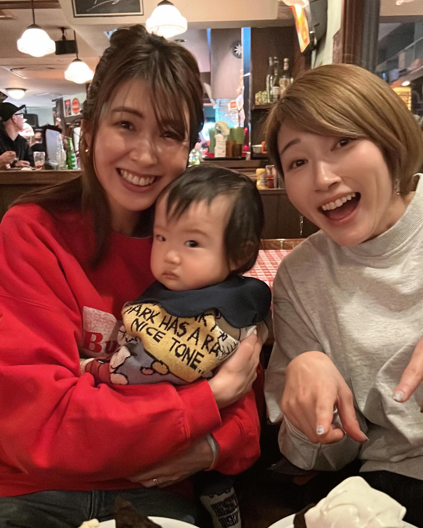 木村沙織が息子・煌太郎君と狩野舞子との3Sを公開